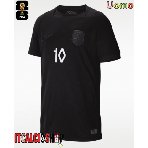 Norvegia Martin Odegaard #10 Seconda Maglia Mondiali 2026 Manica Corta